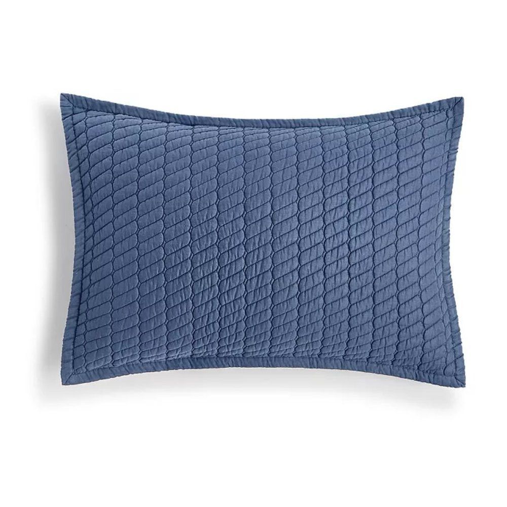 OAKE Voile Sham, Deep Blue, King